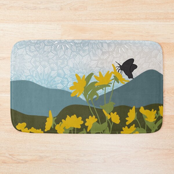 Item preview, Butterfly art mountain art  flower landscape mountain landscape  zentangle art designed and sold by lucysbohodesign.