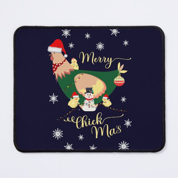 Item preview, Merry Chickmas Chicken Family Holiday with Funny Snowman designed and sold by ittybittyowl.