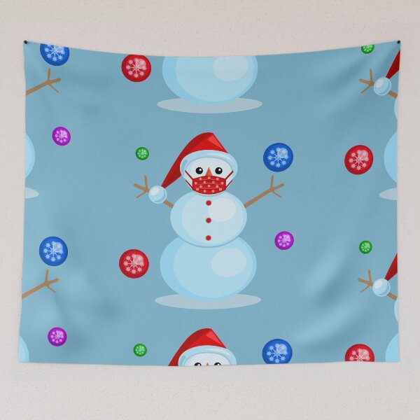 Item preview, coronavirus christmas face mask snowman covid 19 designed and sold by Gossip Rag.