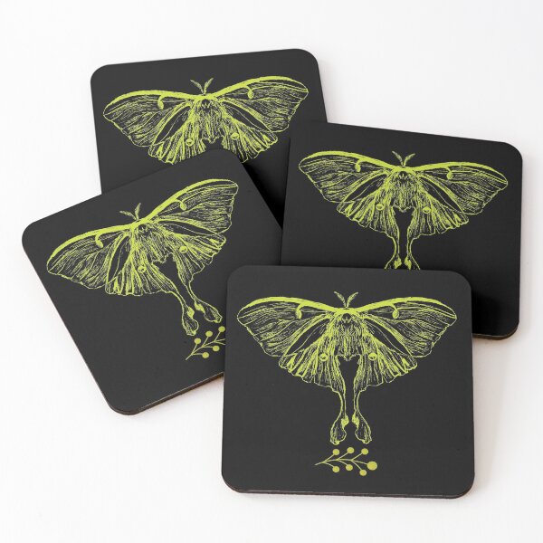 Item preview, Green Luna Moth Simple Line Drawing Design designed and sold by EarthArtDesigns.