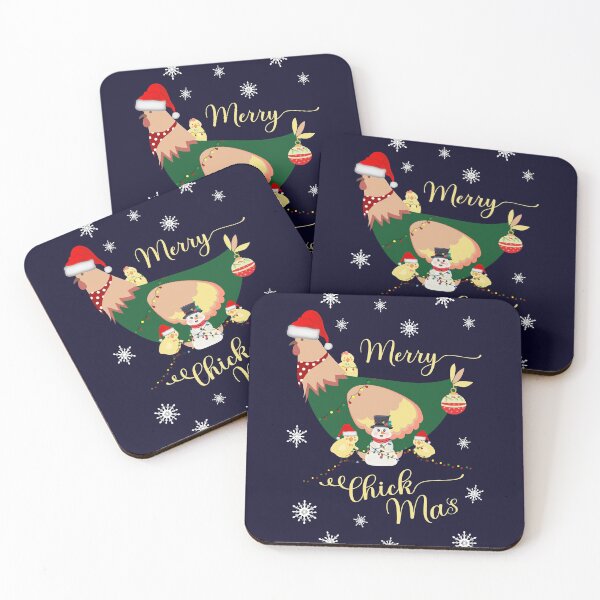 Item preview, Merry Chickmas Chicken Family Holiday with Funny Snowman designed and sold by ittybittyowl.