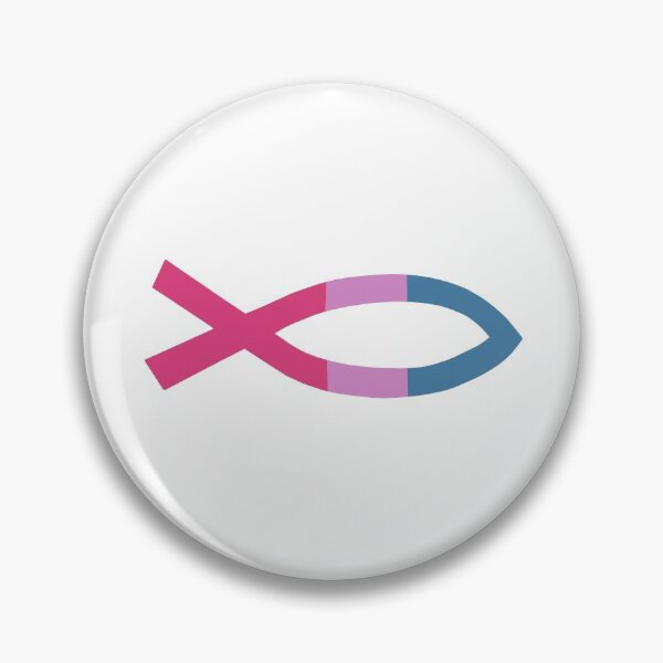Item preview, Bisexual Christian Fish designed and sold by BackgroundPixel.