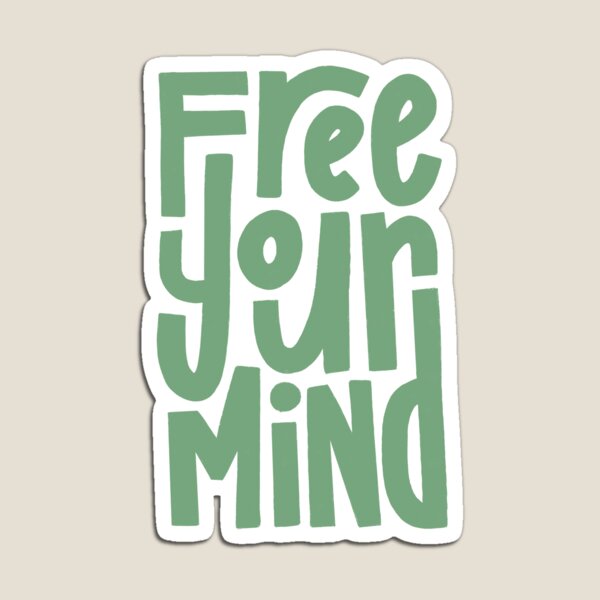 Item preview, Free Your Mind Lettering (Green) designed and sold by PepAndGrace.