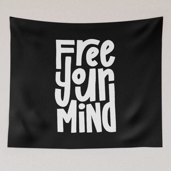 Item preview, Free Your Mind Lettering (White) designed and sold by PepAndGrace.