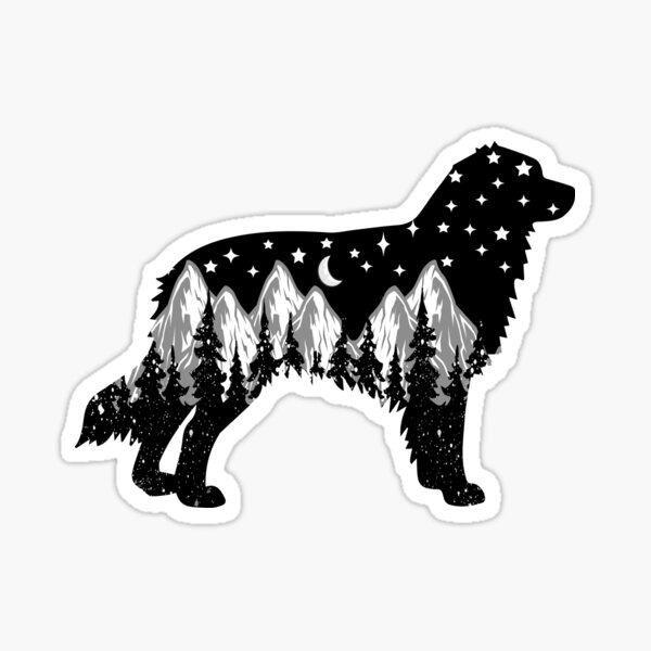 australischer schäferhund liebhaber nacht berg weihnachtsgeschenk Sticker