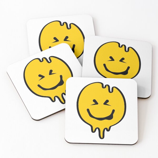 Item preview, Funny Closed Eyes Drippy Smiley Face Melting designed and sold by thecooltable.