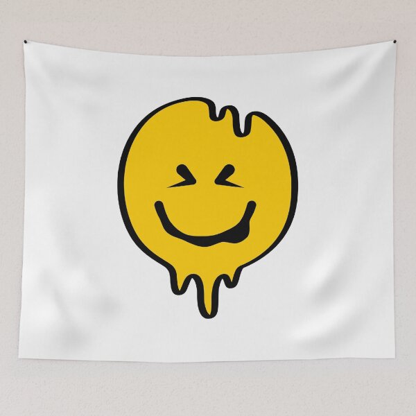 Item preview, Funny Closed Eyes Drippy Smiley Face Melting designed and sold by thecooltable.