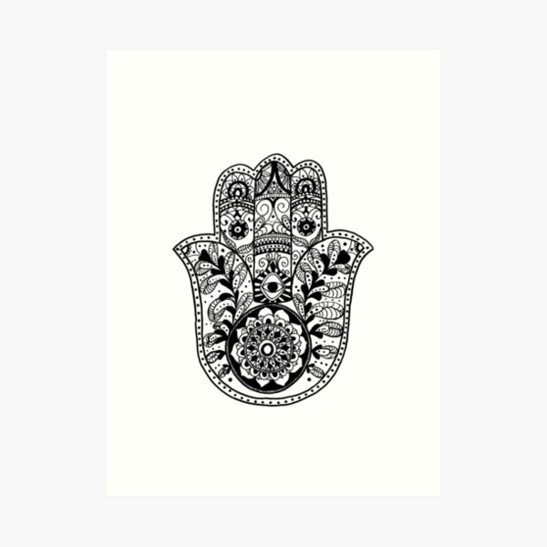 The Hamsa Hand Art Print