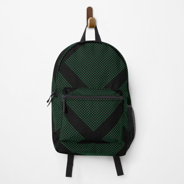 Item preview, Criss Cross Angled Dash Line Pattern in Black on Green designed and sold by Neil Feigeles.