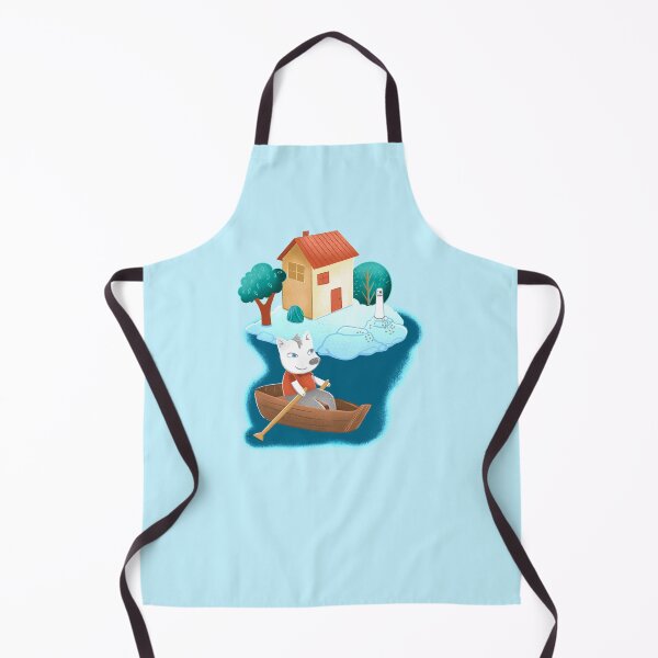Item preview, White fox on a row boat designed and sold by jasmineberry.