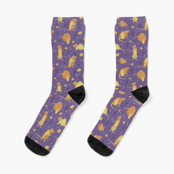 Graphic Rat Pattern Socks