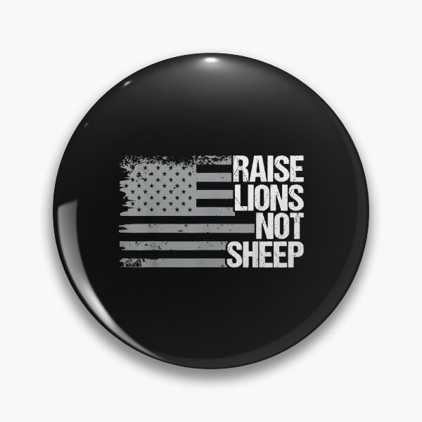 Item preview, Raise Lions Not Sheep - American Patriot - Patriotic Lion designed and sold by Mitzi12312.