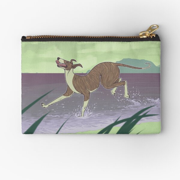 Happy Prancing Greyhound Zipper Pouch