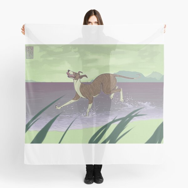 Happy Prancing Greyhound Scarf