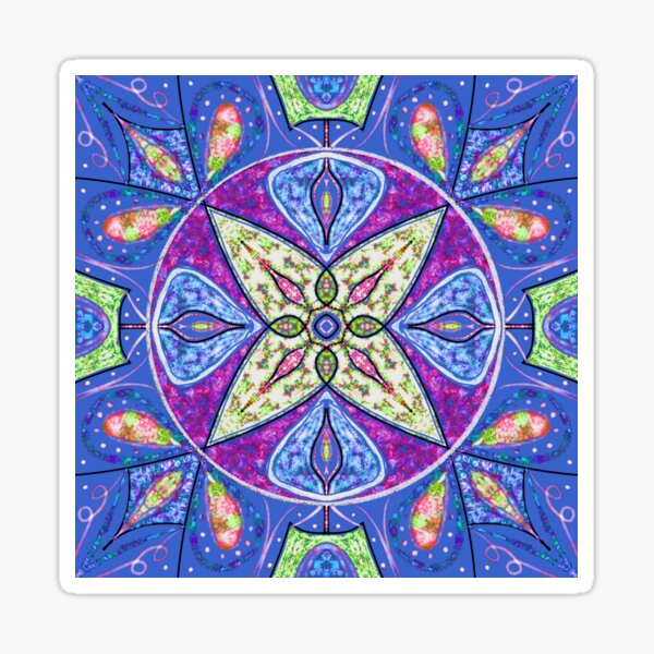 Colourful hand drawn Mandala Sticker