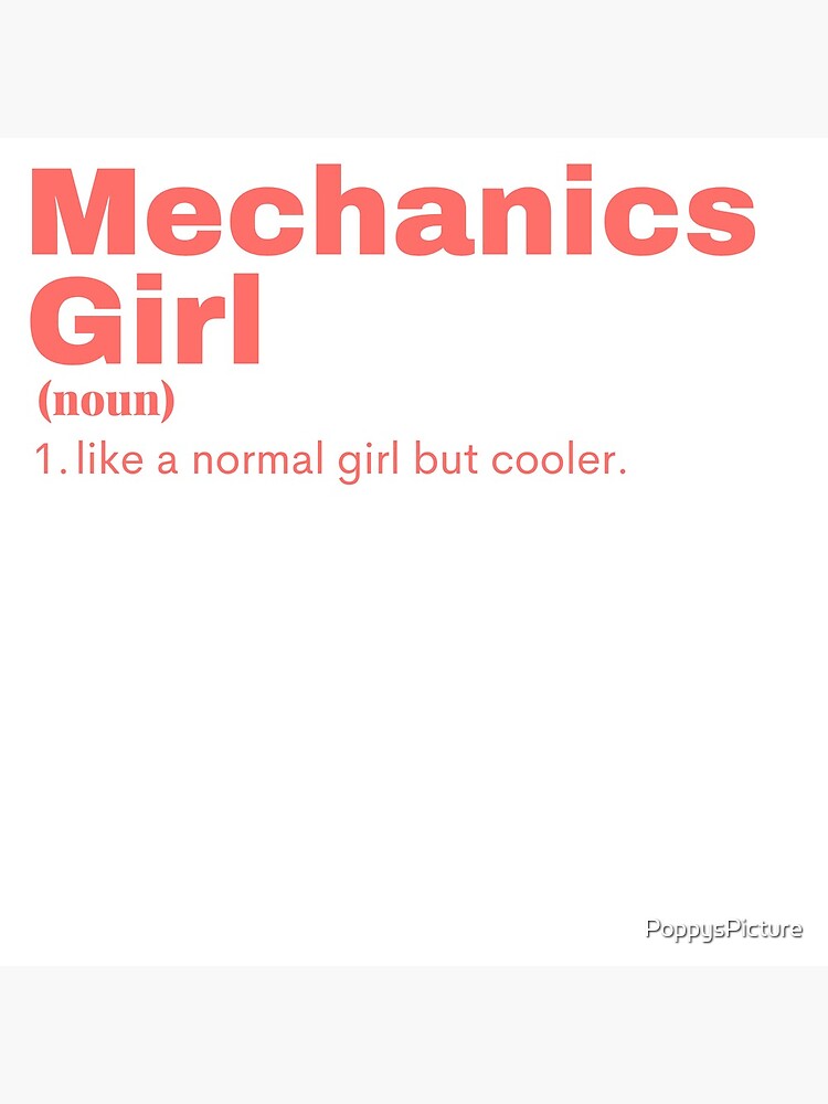 Discover Mechanics Girl - Mechanics Premium Matte Vertical Poster
