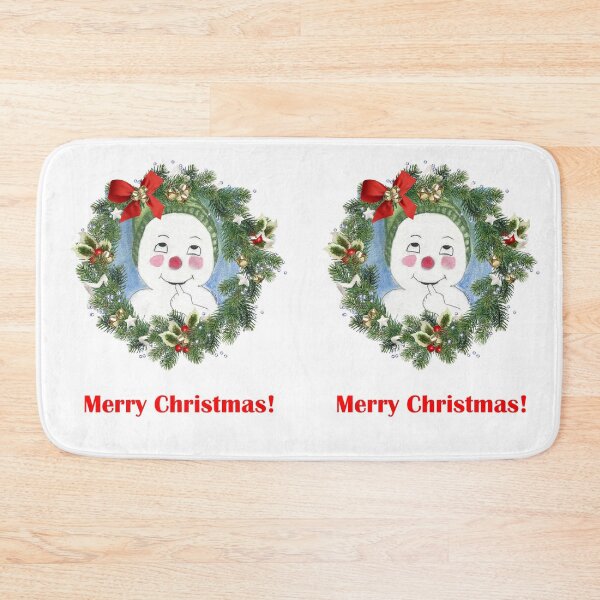 Item preview, Jacques Frost Snowman Wreath with Merry Christmas designed and sold by AliCatOriginals.