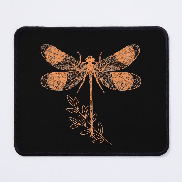 Item preview, Bright Orange Dragonfly Simple Line Drawing Design designed and sold by EarthArtDesigns.