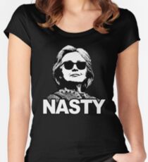 Hillary Clinton Nasty Woman Women's Fitted Scoop T-Shirt