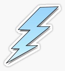Blue to White Gradient Lightning Bolt Sticker