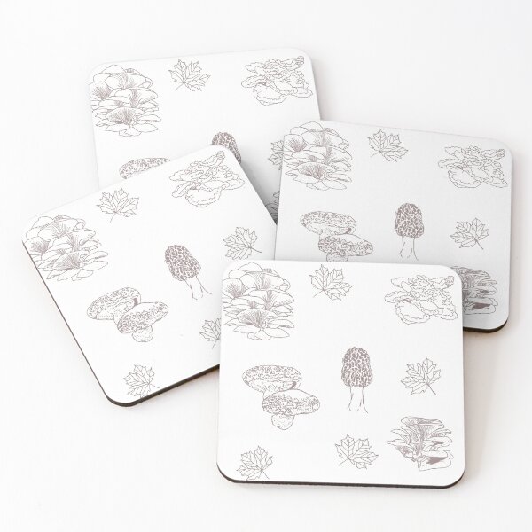 Item preview, Woodland Mushrooms White designed and sold by Ashley Gagnon.
