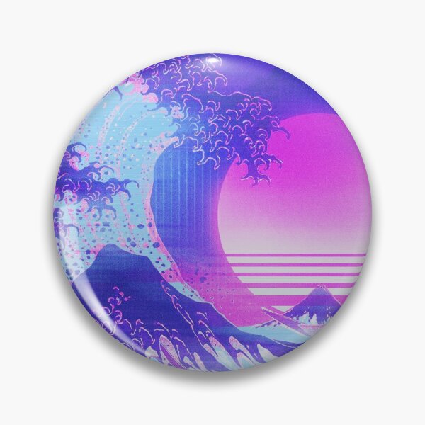 Item preview, Aesthetic Great Wave Off Kanagawa Retro Vaporwave designed and sold by ind3finite.