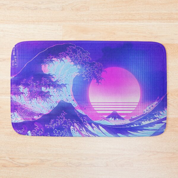 Item preview, Aesthetic Great Wave Off Kanagawa Retro Vaporwave designed and sold by ind3finite.