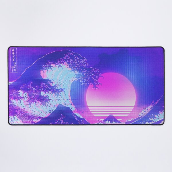 Vaporwave Robot Dinosaur Thin Desk Mat – Inked Gaming