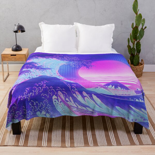 Item preview, Aesthetic Great Wave Off Kanagawa Retro Vaporwave designed and sold by ind3finite.