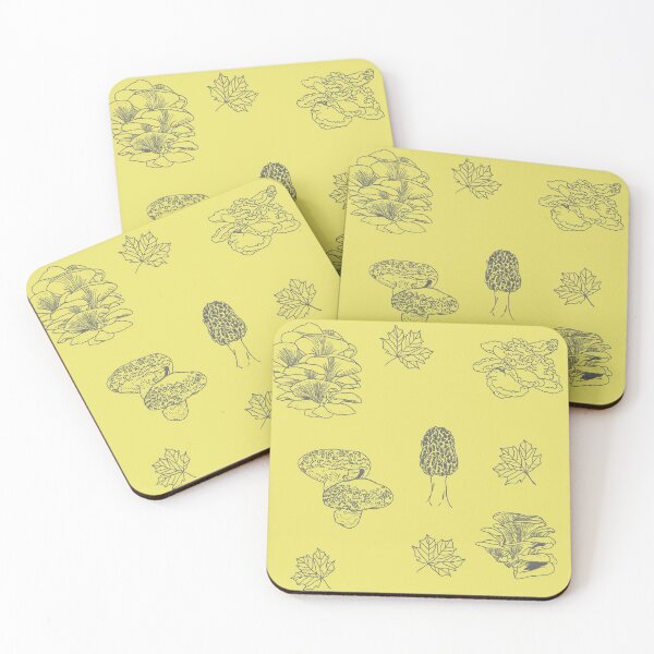 Item preview, Woodland Mushrooms Yellow designed and sold by Ashley Gagnon.
