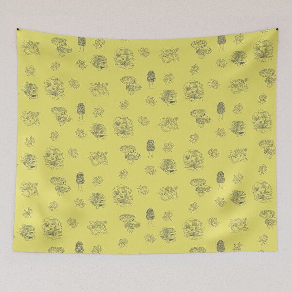 Item preview, Woodland Mushrooms Yellow designed and sold by Ashley Gagnon.