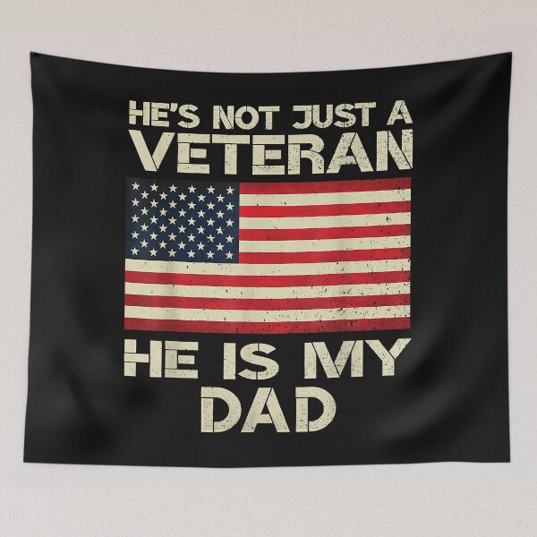 Item preview, VETERAN He Is My DAD American flag Veterans Day Gift designed and sold by Mitzi12312.