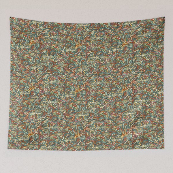 Item preview, Multicolored hand drawn abstract pattern design by Somberlain designed and sold by Somberlain.