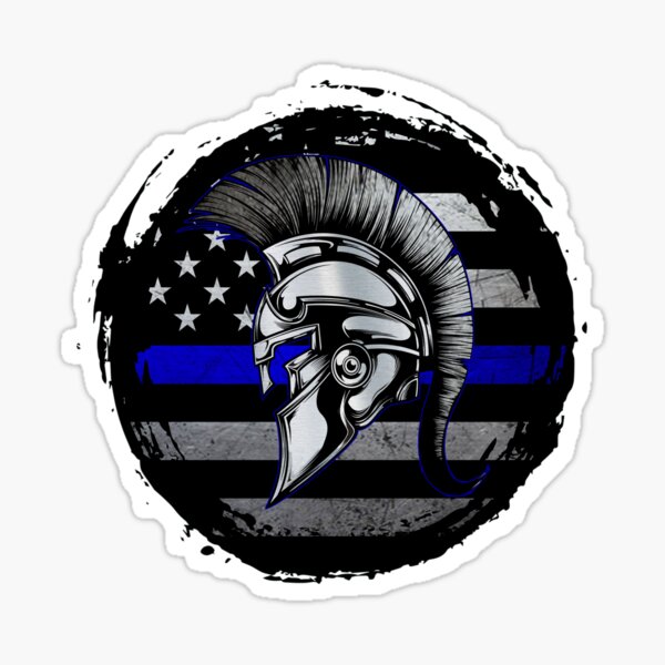 Chicago Blue Line Flag Spartan T-Shirt