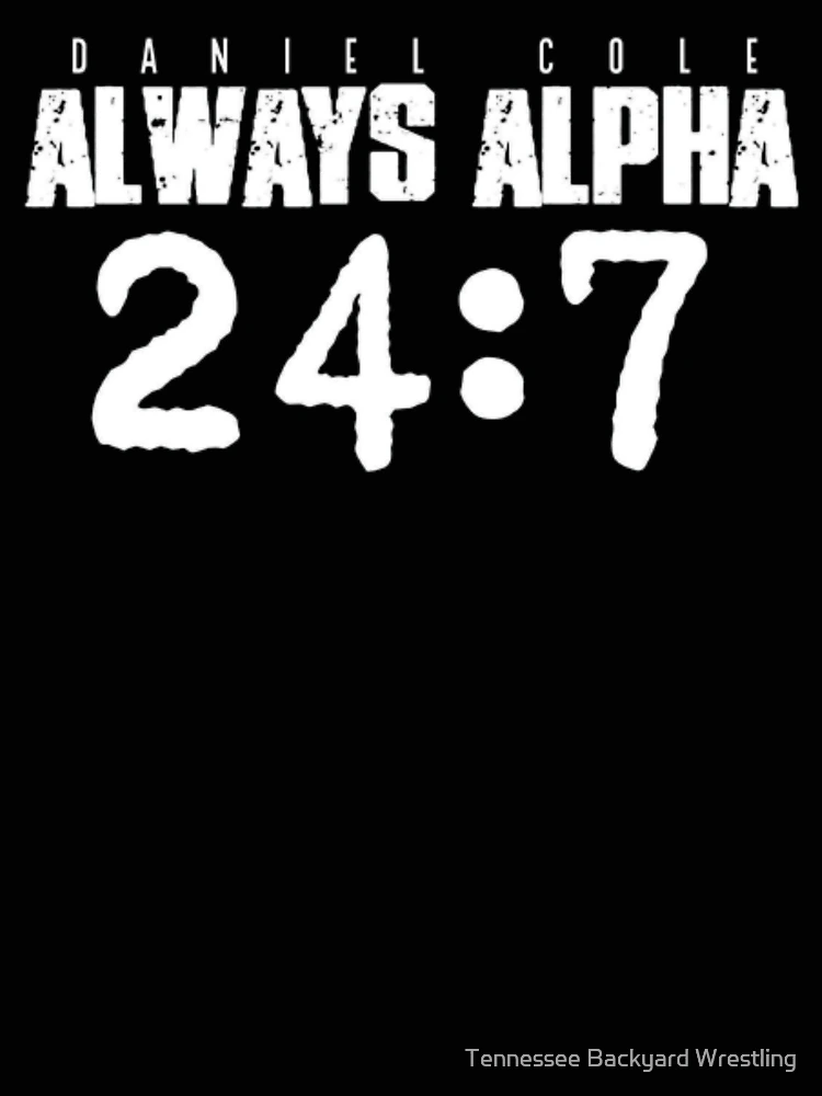 Imagen 4 de 4, Camiseta relajada con la obra Merch "Always Alpha 24: 7" de Daniel Cole, diseñada y vendida por Tennessee Backyard Wrestling.