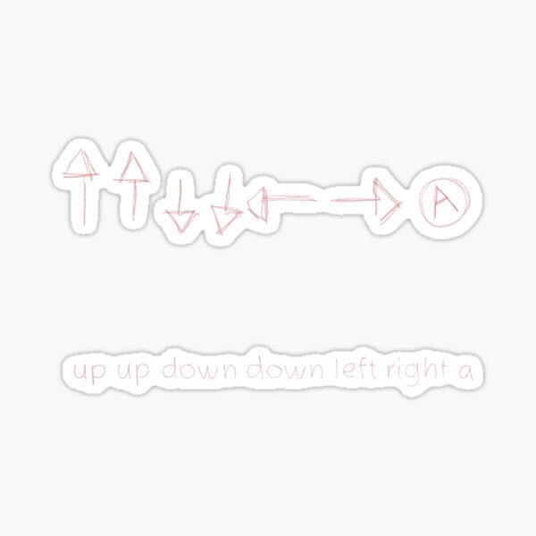 up up down down left right A Sticker