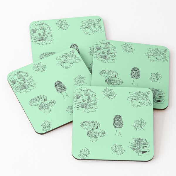 Item preview, Woodland Mushrooms Mint 2 designed and sold by Ashley Gagnon.