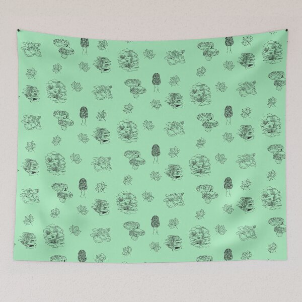 Item preview, Woodland Mushrooms Mint 2 designed and sold by Ashley Gagnon.