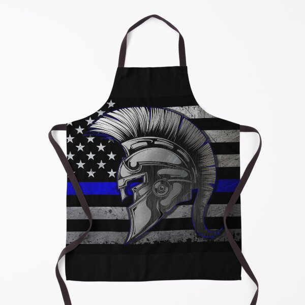 Item preview, Thin Blue Line Spartan Grunge American Flag designed and sold by artistwill.