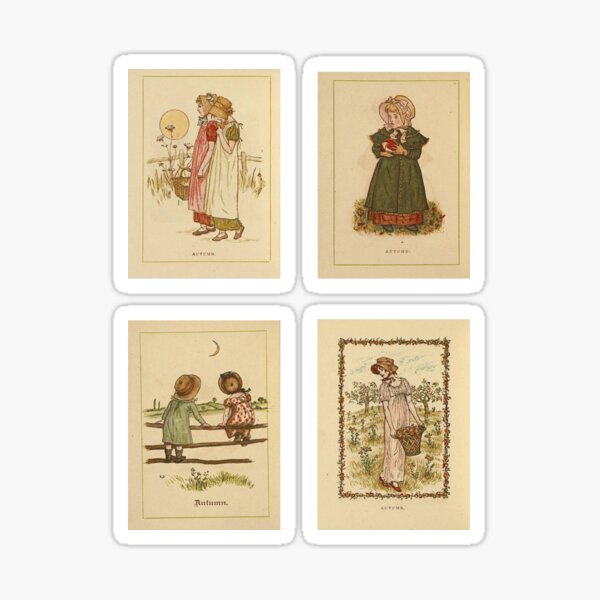 Item preview, Cozy Autumn Vintage Sticker Pack designed and sold by redflowerpixel.