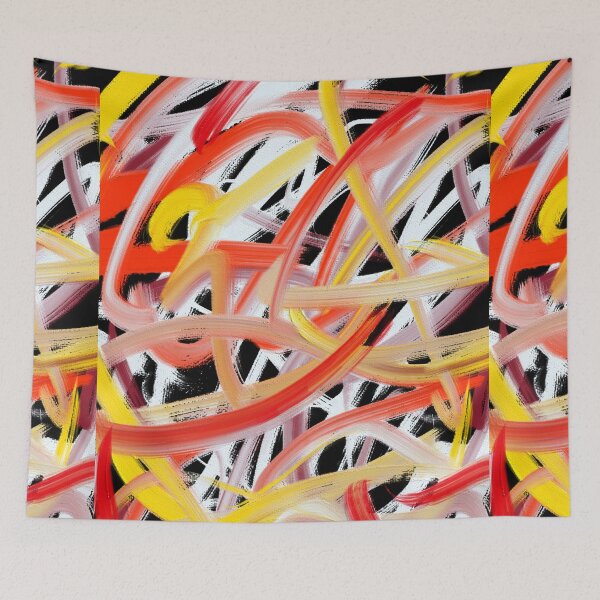 Item preview, Bright Abstract Art Oil Painting Design Print Pattern  designed and sold by hopecope.