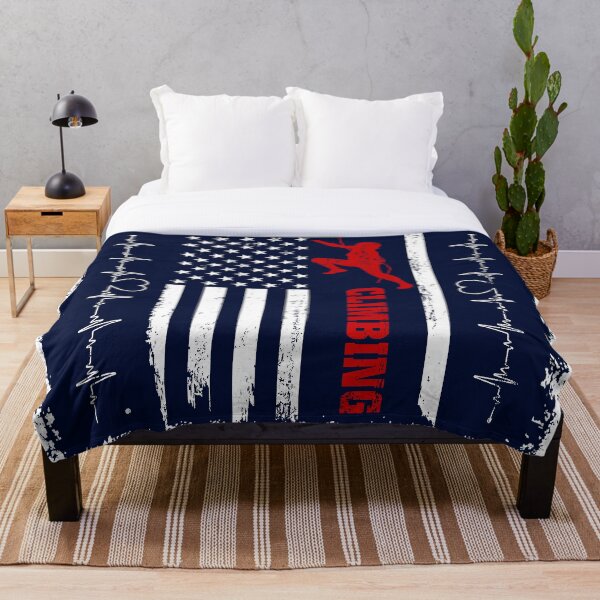Item preview, Climbing America Flag Blue Retro designed and sold by LittleFunky79.