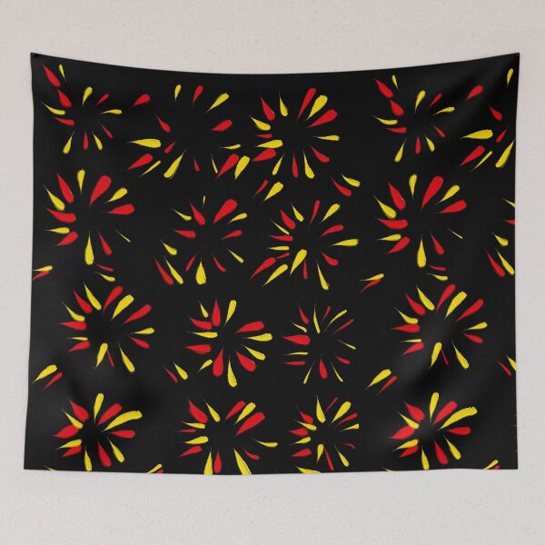 Item preview, Colorful Bright Abstract Art Print Oil Paint Pattern Firework Flower designed and sold by hopecope.