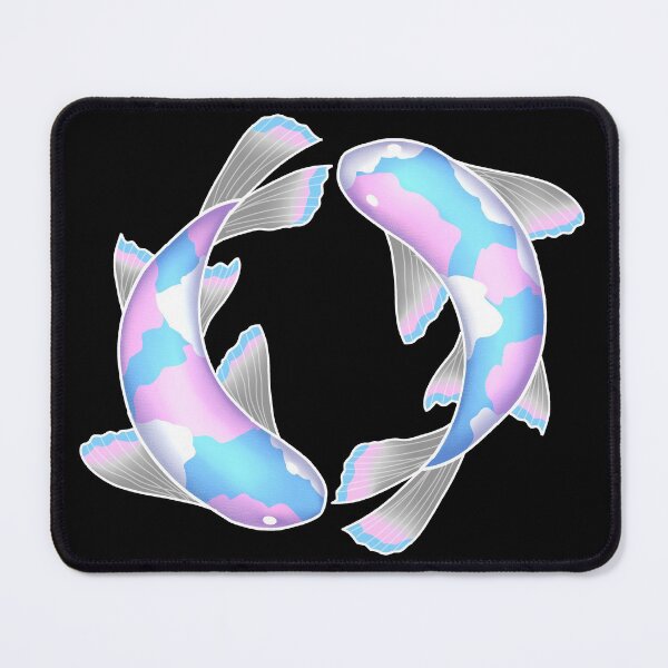Item preview, Koi fish transgender colours designed and sold by DoesArtAndStuff.