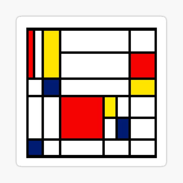 Mondrian Composition Sticker