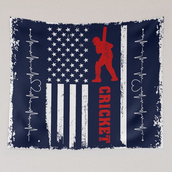 Item preview, Cricket America Flag Blue Retro designed and sold by LittleFunky79.