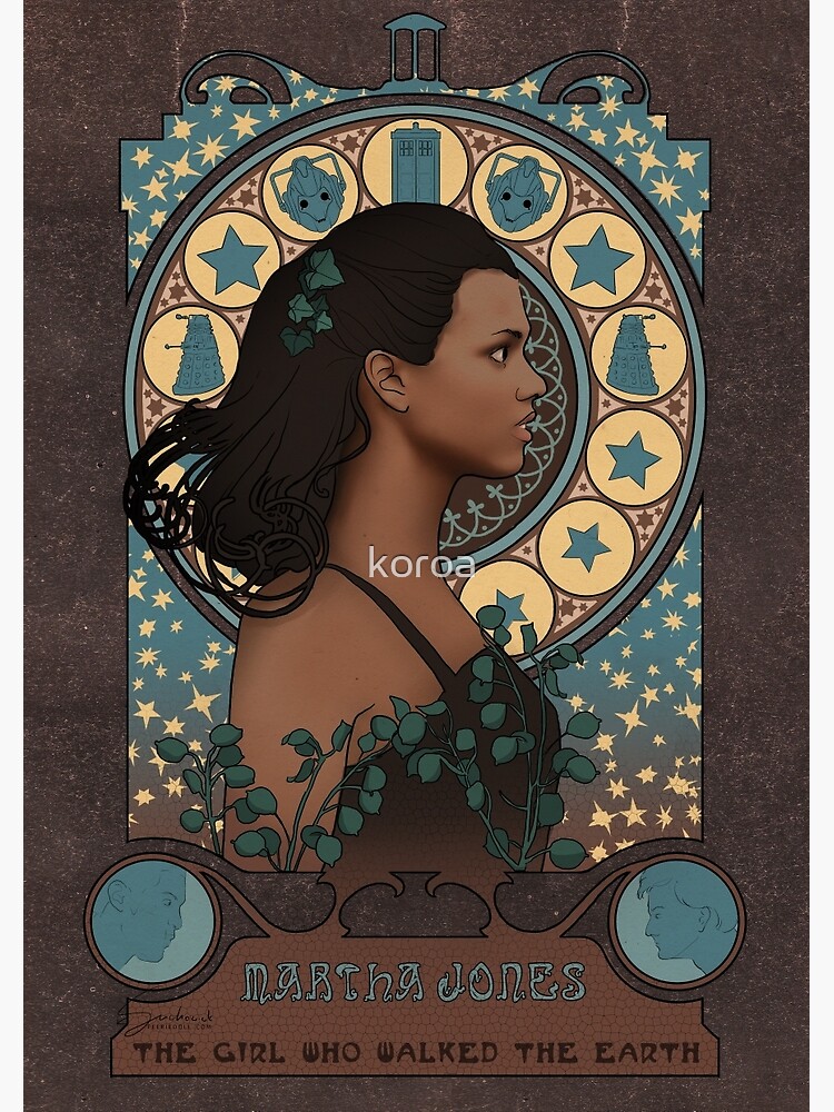 Martha Art Nouveau Poster By Koroa Redbubble