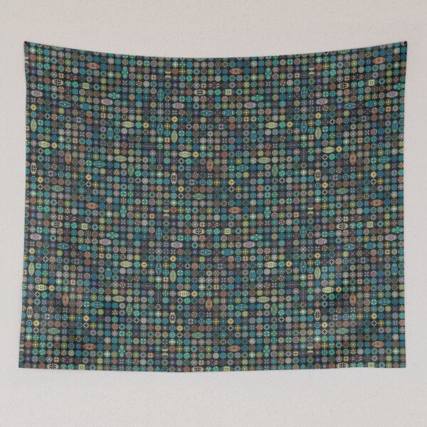 Item preview, Colorful abstract tile pattern design by Somberlain designed and sold by Somberlain.