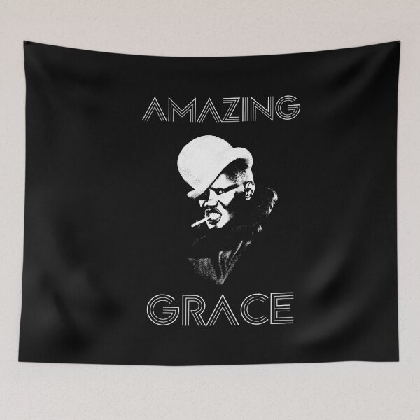 Item preview, Styleicon Disco Music Grace Jones Amazing White Stencil Retro designed and sold by CaffeineWaynell.