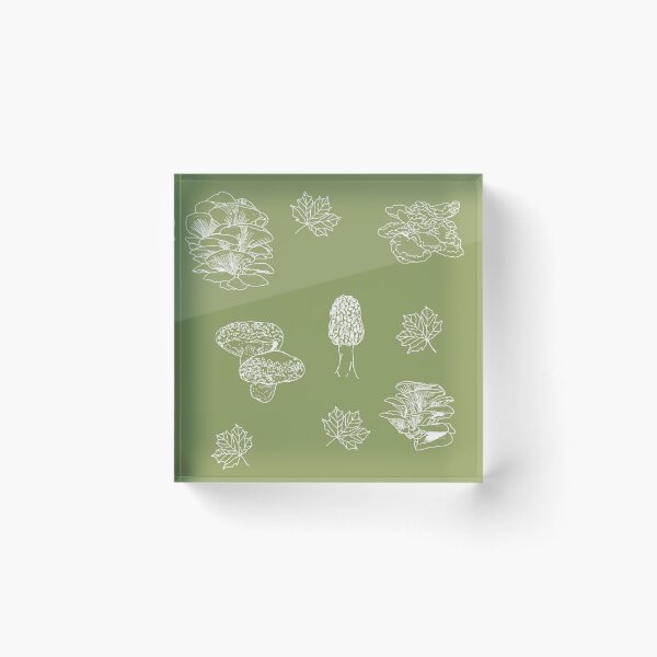 Item preview, Woodland Mushrooms Sage 1 designed and sold by Ashley Gagnon.